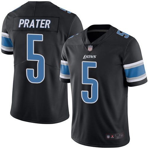 Detroit Lions Limited Black Men Matt Prater Jersey NFL Football 5 Rush Vapor Untouchable